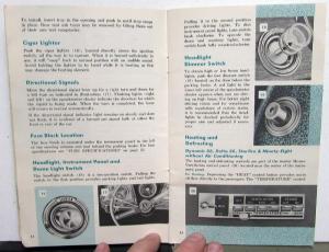 1966 Oldsmobile Owners Manual 98 Starfire 88 W/Climate Control Hangtag