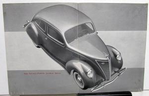 1936 Lincoln Zephyr Sales Folder Brochure V12 Original