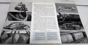 1936 Lincoln Zephyr Sales Folder Brochure V12 Original