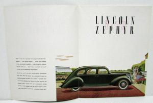 1936 Lincoln Zephyr Sales Folder Comfort Dutch Text