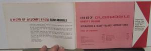 1967 Oldsmobile Owners Manual Cutlass 442 F-85 Wagon Care & Operation