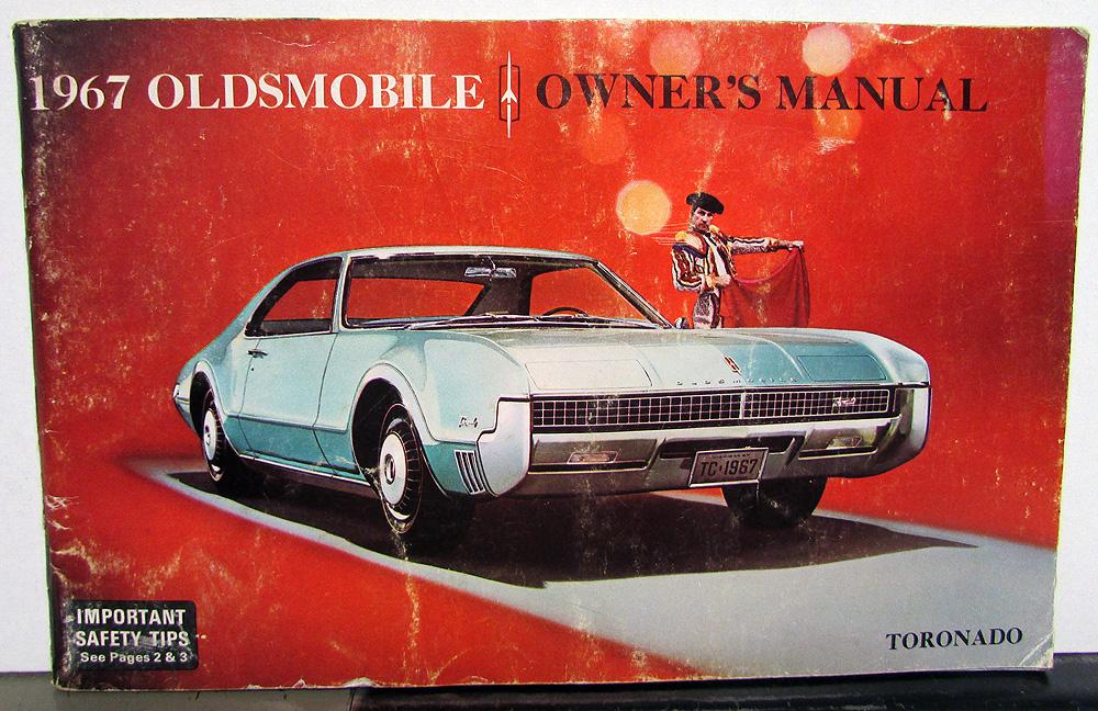 1967 Oldsmobile Owners Manual Toronado Care & Operation Original