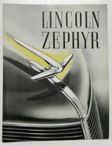 1936 Lincoln Zephyr Sales Folder Dutch Text