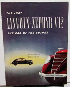 1937 Lincoln Zephyr V12 The Car of The Future Sales Folder