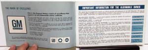 1970 Oldsmobile Owners Manual Vista-Cruiser Wagon Care & Operation Original