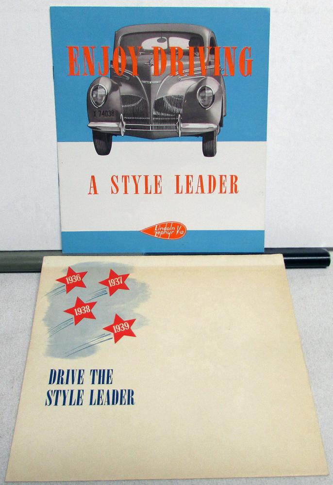 1936 to 1939 Lincoln Zephyr Enjoy Driving a Style Leader Sales Brochure