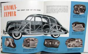 1936 to 1939 Lincoln Zephyr Enjoy Driving a Style Leader Sales Brochure