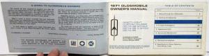 1971 Oldsmobile Owners Manual 98 Delta 88 Custom Cruiser Care & Operation