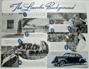 1937 Lincoln Zephyr V12 Sales Folder