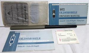 1972 Oldsmobile Owners Manual Delta 88 Royale 98 Custom Cruiser Care & Operation