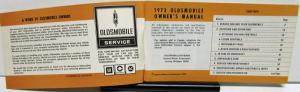 1973 Oldsmobile Owners Manual Cutlass Supreme Vista Cruiser Care & Operation