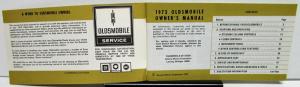 1973 Oldsmobile Owners Manual Toronado Custom Care & Operation