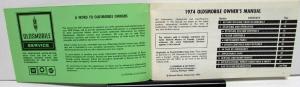 1974 Oldsmobile Owners Manual Omega Care & Operation
