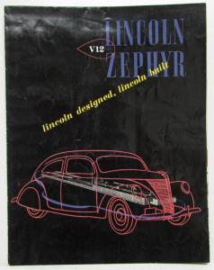 1937 Lincoln Zephyr V12 Sales Folder New in Appearance