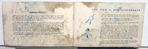 1959 Studebaker Lark Hawk Owners Manual Guide Original Care & Op Instructions