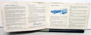 1959 Studebaker Lark Hawk Owners Manual Guide Original Care & Op Instructions