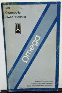 1981 Oldsmobile Owners Manual Omega Models Care & Operation