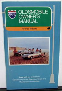 1983 Oldsmobile Owners Manual Firenza Models Care & Operation