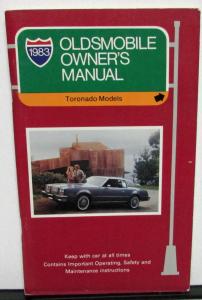 1983 Oldsmobile Owners Manual Toronado Models Care & Operation
