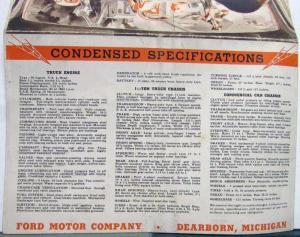 1936 Ford V8 80 Horse Power Trucks and Commercial Cars Sales Brochure ORIGINAL