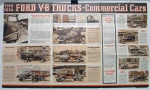 1936 Ford V8 80 Horse Power Trucks and Commercial Cars Sales Brochure ORIGINAL