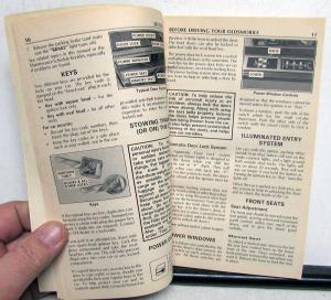 1986 Oldsmobile Owners Manual Delta 88 Ninety-Eight 98 Models Care & Operation