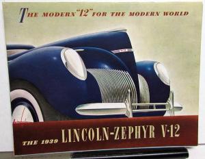 1939 Lincoln Zephyr Sales Folder The Modern 12