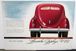 1939 Lincoln Zephyr Sales Brochure But Whats Beneath Its Outward Beauty