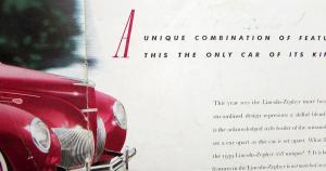 1939 Lincoln Zephyr Sales Brochure But Whats Beneath Its Outward Beauty