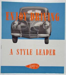 1940 Lincoln Zephyr 1936 to 1939 Used Car Brochure with Envelope Enjoy Driving