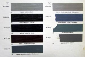 1940 Lincoln Zephyr Paint Chips by Sherwin-Williams Automotive Finishes Leaflets