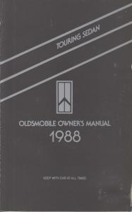 1988 Oldsmobile Owners Manual Touring Sedan Models Care & Operation