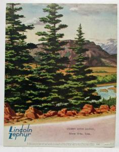 1940 Lincoln Zephyr Sales Brochure New Places Within Vacation Range