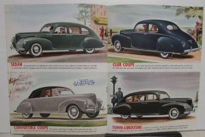 1940 Lincoln Zephyr V12 Color Sales Brochure Dated 9-39 Original Rare