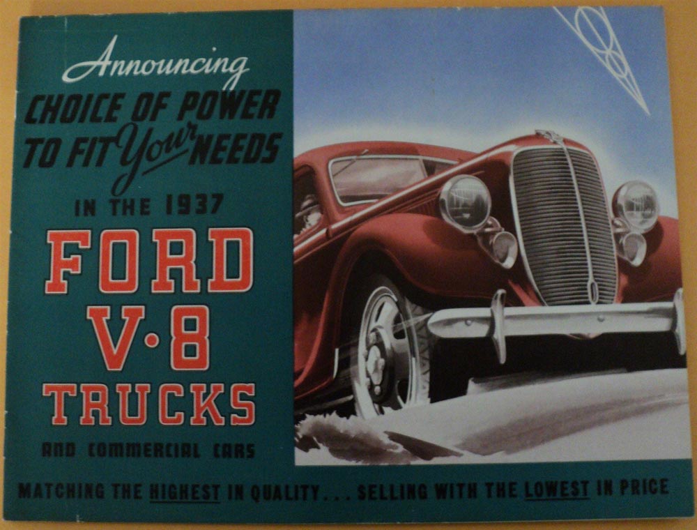 1937 Ford V-8 Commercial Cars Trucks Sales Brochure 37