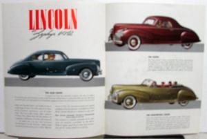 1941 Lincoln Zephyr V12 Sales Brochure