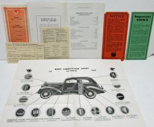 1935 Pontiac Six Owners Manual Care & Operation Lubrication Chart & More