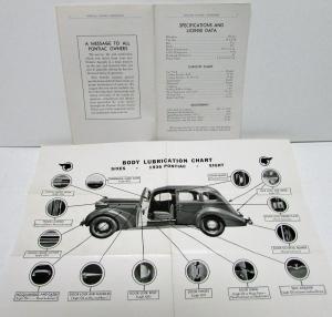 1936 Pontiac Eight Owners Manual Care & Operation With Lubrication Chart