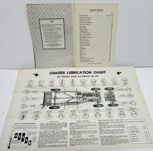 1937 Pontiac Six & Eight Owners Manual Care & Operation With Lubrication Chart