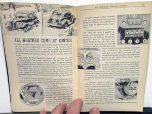 1940 Pontiac Six & Eight Owners Manual Care & Operation Original