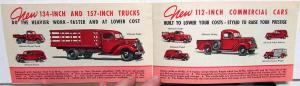 1938 Ford Complete Line Trucks & Commercial Cars On Job Test Sales Brochure