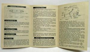 1949 Lincoln DeLuxe Radio Receiver Installation & Operating Instructions Trifold