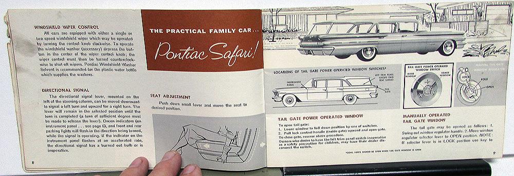 1960 Pontiac Owners Manual Bonneville Catalina Star Chief Ventura Owner Guide 