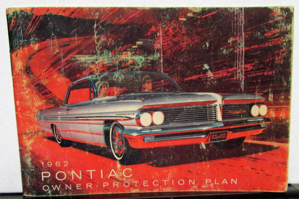 1962 Pontiac Owner Protection Plan Booklet Warranty