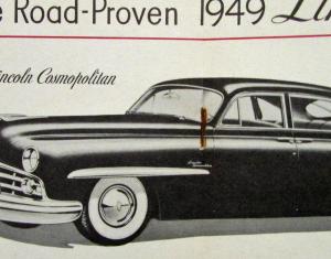 1949 Lincoln Quick Facts Sales Brochure