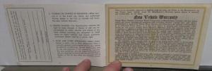 1963 Pontiac & Tempest Owner Protection Plan Booklet With Ident-O-Plate