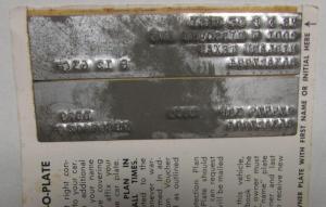 1963 Pontiac & Tempest Owner Protection Plan Booklet With Ident-O-Plate
