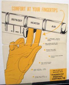 1949 Lincoln Finger Tip Weather Control Sales Mailer Folder