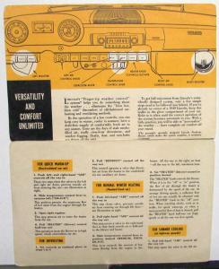 1949 Lincoln Finger Tip Weather Control Sales Mailer Folder