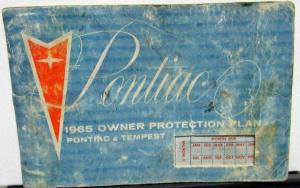 1965 Pontiac & Tempest Owner Protection Plan Booklet With Ident-O-Plate